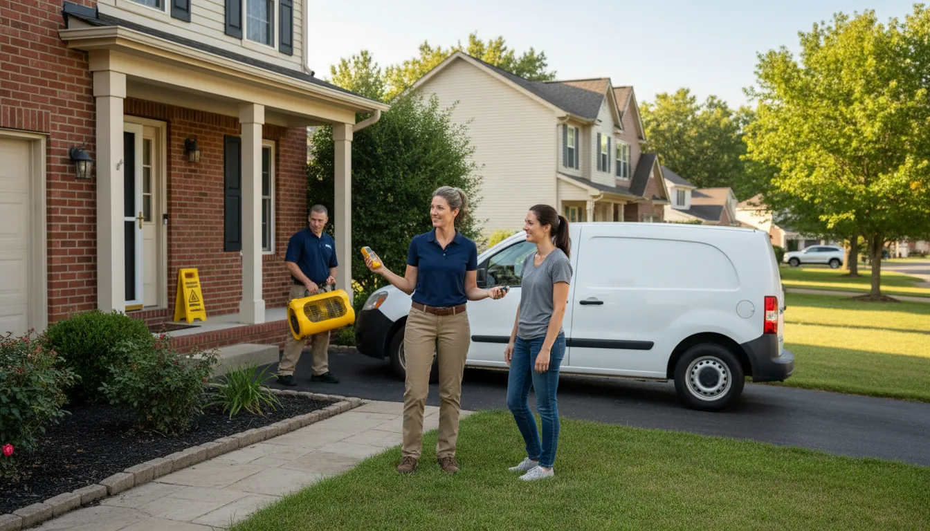 Water restoration image for Dehumidification And Cleanup Services in Luebbering, MO